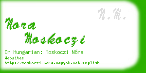 nora moskoczi business card